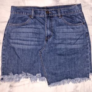 Denim Skirt - Asymmetrical